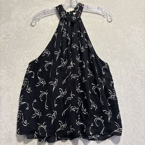 Joie Women's Silk Flowy Sleeveless Mock Neck Blouse Top Cami Suit Career XL